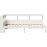  Krevet s regalom za knjige bez madraca bijeli 90x200cm borovina | shoptok.hr