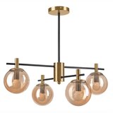  Luster na šipci LILOU 4xE14/5W/230V zlatna/crna/dimno bež | Eponuda.com