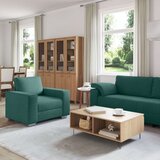  3-delna sedežna garnitura z blazinami, temno zelena tkanina, (22054331) | Shoptok.si