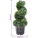vidaXL umetni pušpan spirala z loncem zelene barve 59 cm | Shoptok.si