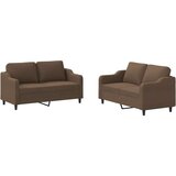 vidaXL 2-dijelni set sofa s jastucima smeđi od tkanine | shoptok.hr