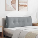 vidaXL Poglavni vzglavnik Svetlo siva 120 x 24 x 50 cm blago | Shoptok.si
