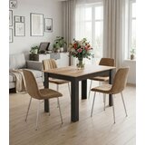 Lava stolica - baršunasto smeđa / kromirane noge x 1 | shoptok.hr