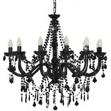  Luster s perlama crni 12 žarulja E14 | shoptok.hr