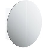  Kupaonski ormarić s okruglim ogledalom LED bijeli 47x47x17,5 cm | shoptok.hr