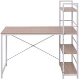  Radni stol s regalom za knjige s 4 razine boja hrasta | shoptok.hr