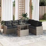 vidaXL 7-dijelni set vrtnih sofa sivi od poliratana | shoptok.hr
