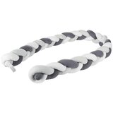 Patinio VAROVALNA ROLA ZA POSTELJICO 15/200 cm spleteno krem barve, svetlo siva, temno siva | Shoptok.si