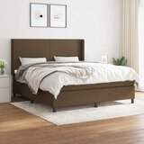  Krevet s oprugama i madracem tamnosmeđi 180x200 cm tkanina | shoptok.hr