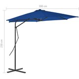  Vrtni suncobran s čeličnim stupom 300 x 230 cm plavi | shoptok.hr