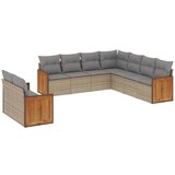  The Living Store Vrtna garnitura 9-delna z blazinami bež poli ratan - Vrtna Sedežna Garniture, (21461422) | Shoptok.si