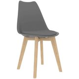  Jedilni stoli 4 kosi siva plastika, (20699774) | Shoptok.si
