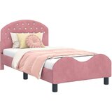  Krevet za djecu s uzglavljem Ružičasta 80 x 160 cm Baršun | shoptok.hr