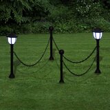 vidaXL Lanac ograda sa 2 LED solarne lampe i 2 stupa cijene