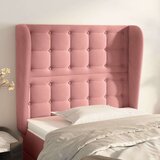  Vzglavje z ušesi roza 83x23x118/128 cm žamet, (20933500) | Shoptok.si