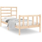 Maison Chic Posteljni okvir - Enojna postelja - Postelja za odrasle trden les 75x190 cm-J15491, (21775426) | Shoptok.si