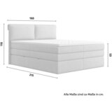 Bessagi Home Postelja Boxspring Mosamo, 180x200, Svetlo Siva | Shoptok.si