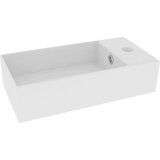  Kopalniški umivalnik z luknjo keramičen mat bel, (21409102) | Shoptok.si