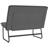  Klupa siva 100 x 75 x 76 cm od umjetne kože | shoptok.hr