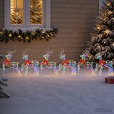  Božićni irvas 6 kom. 80 LED lampica Višebojno 43 x 19 x 65 cm | shoptok.hr