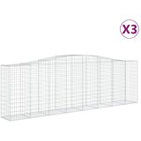  Lučne gabionske košare 3 kom 400x50x120/140cm pocinčano željezo | Eponuda.ba