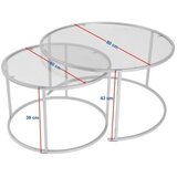 Hanah home Klub sto-set Aurum, 80x80x43cm, 2 komada, Zlatne boje | Eponuda.ba