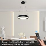  Brilagi - LED prigušiva luster na sajli FALCON MODERN LED/30W/230V 40 cm crna + daljinski upravljač | Eponuda.com