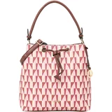 L.CREDI Ročna torbica 'Madeline' rjava / roza / bela