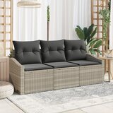 vidaXL set od 3 komada vrtnih sofa s jastucima svijetlo sive boje poli ratana Cijene
