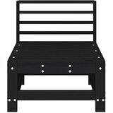  Srednja vrtna sofa crna od masivne borovine | Eponuda.com