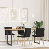 vidaXL Blagovaonske stolice od tkanine 4 kom crne Crna | shoptok.hr