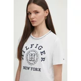 Tommy Hilfiger Pamučna majica za žene, boja: bijela, WW0WW41575