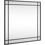 Maison Chic Stensko Ogledalo - Zrcalo - Kozmetično ogledalo črno 60x60 cm kvadratno železo, (21698154) | Shoptok.si