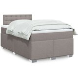 vidaXL Krevet s oprugama i madracem smeđesivi 120 x 200 cm od tkanine | shoptok.hr