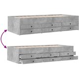  Okvir kreveta s pohranom s ladicama Betonska siva 80 x 200 cm | shoptok.hr