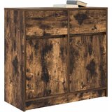  Komoda s ladicama dimljenog hrasta 80x34x76cm konstruirano drvo | shoptok.hr
