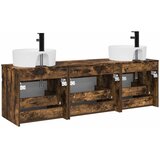  Set ormarića za kupaonicu 3 kom. Dimljeni hrast Smeđa 49 x 44,5 x 65 cm | shoptok.hr