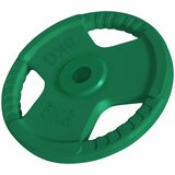 Gorilla Sports teg obložen gumom 5 kg tamnozeleni
