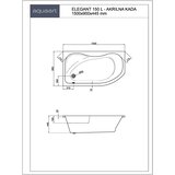 AQUAART kada elegant 150 l ugradbena akrilna 1500x900x445 | shoptok.hr