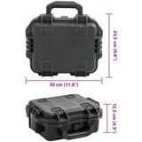 vidaXL Prenosni letalski kovček črn 30x24,5x12,5 cm PP | Shoptok.si