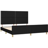  Okvir za krevet bez madraca crni 160x200 cm od tkanine | shoptok.hr