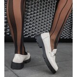 Gemre Gray patent leather loafers with rhinestones Casine | Shoptok.si