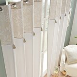 Douceur d intérieur Bela/bež zavesa iz mešanice bombaža 140x240 cm Altea – | Shoptok.si