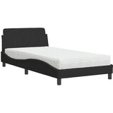  The Living Store Postelja z vzmetnico črna 100x200 cm žamet - Postelja, (21488940) | Shoptok.si