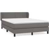  s oprugama i madracem sivi 140x190 cm od umjetne kože | shoptok.hr