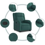  Naslanjač s funkcijo vstajanja temno zeleno blago, (20926549) | Shoptok.si