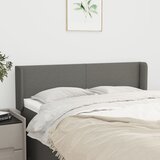  Uzglavlje s ušima tamnosivo 147x16x78/88 cm od tkanine | shoptok.hr