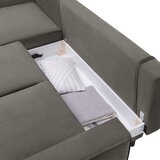 CARRYHOME KOTNA SEDEŽNA GARNITURA, velur sivobež | Shoptok.si