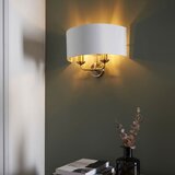  Endon 98937 - Zidna svetiljka HIGHCLERE 2xE14/40W/230V bela/mesing | Eponuda.com