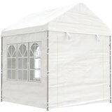 vidaXL paviljon s streho bel 2,28x2,23x2,69 m polietilen | Shoptok.si
